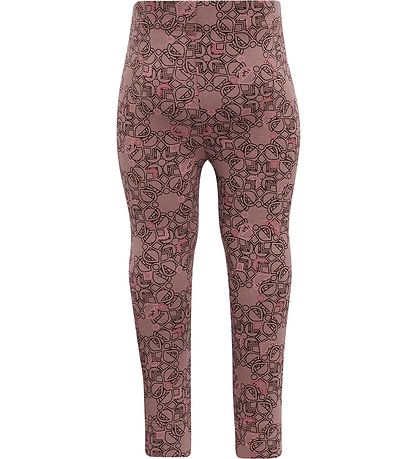 Hummel Leggings - hmlFia - Deep Taupe w. Silver Glitter