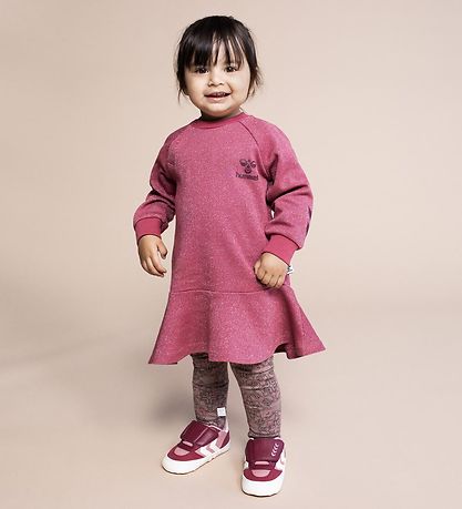 Hummel Leggings - hmlFia - Deep Taupe m. Silber Glitzer Hummel Leggings - hmlFia - Deep Taupe m. Silber Glitzer