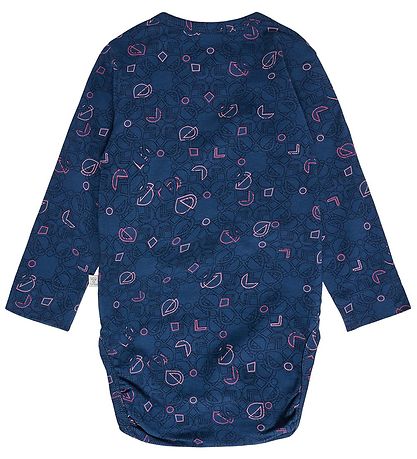 Hummel Bodysuit æ/s - hmlFia - Sargasso Sea w. Silver Glitter