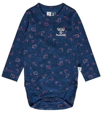 Hummel Bodysuit æ/s - hmlFia - Sargasso Sea w. Silver Glitter
