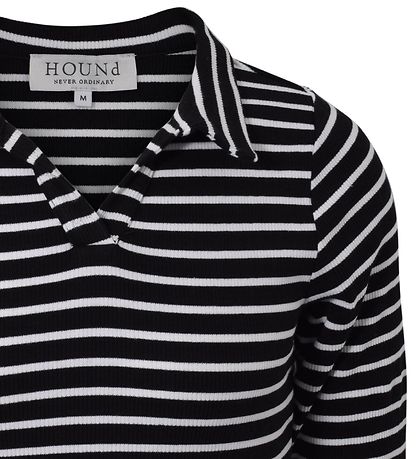 Hound Blouse - Rib Striped - Black/White