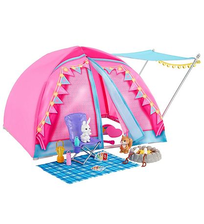 Barbie Doll set - Camping Tent And Dolls Brooklyn And Malibu
