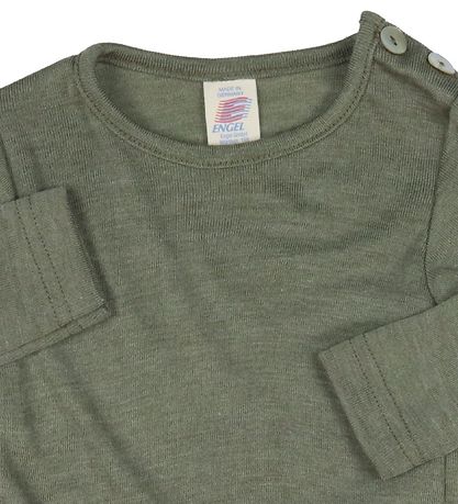 Engel Blouse - Wol/Zijde - Olive