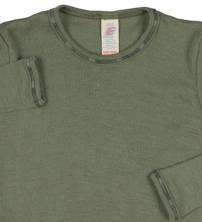Engel Blouse - Wol/Zijde - Olive