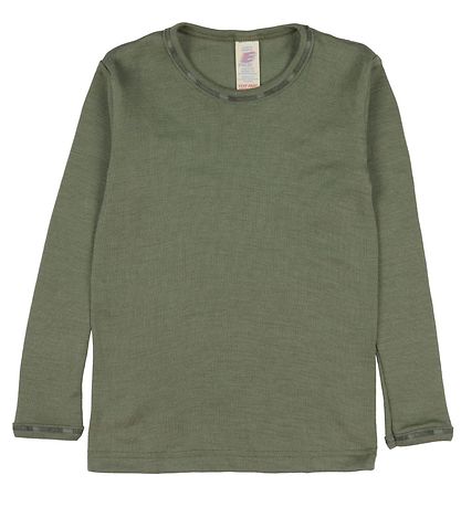 Engel Blouse - Wol/Zijde - Olive
