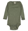Engel Bodysuit l/s - Wool/Silk - Olive Engel Bodysuit l/s - Wool/Silk - Olive