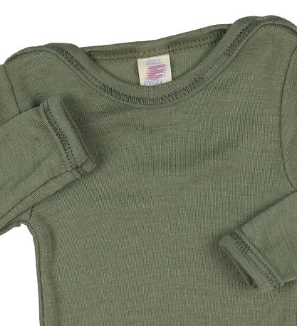 Engel Romper l/s - Wol/Zijde - Olive