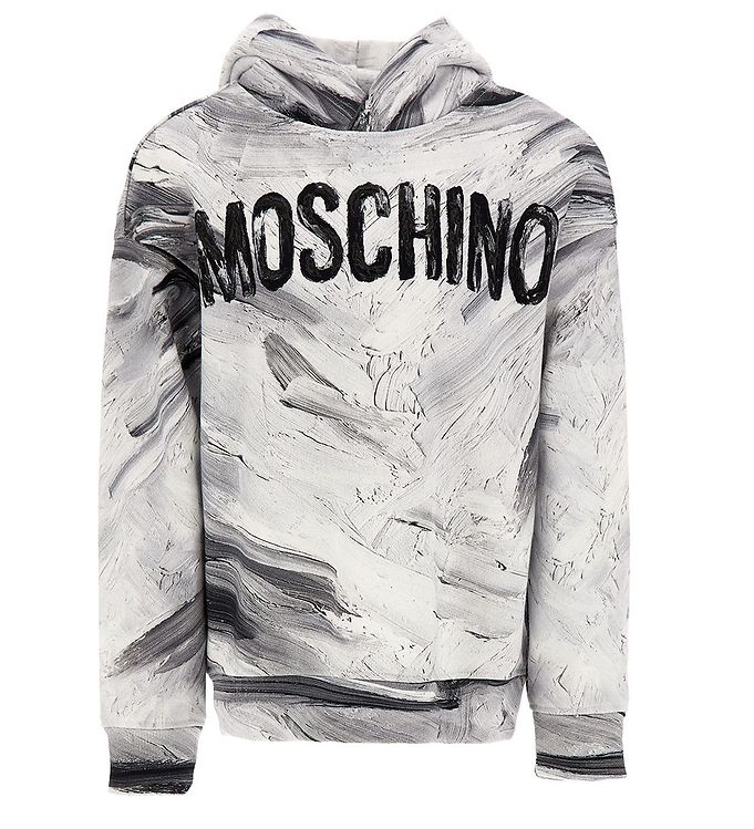 Moschino Hoodie - Optisk White/Grå