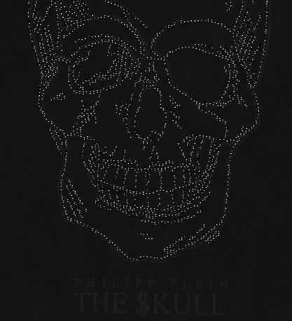 Philipp Plein T-Shirt - Stones Skull - Sorte m. Strassstein