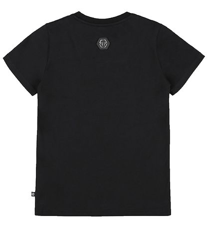 Philipp Plein T-Shirt - Stones Skull - Black w. White/Rhinestone