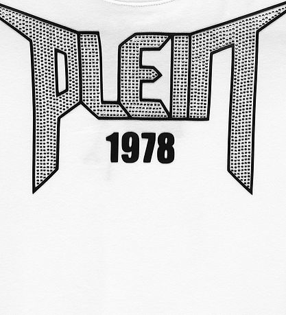 Philipp Plein T-Shirt - 1978 - White w. Rhinestone