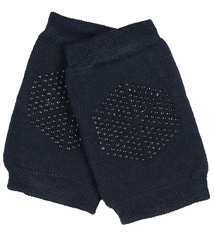 Melton Knee Pads - Let's Go - Wool/Bamboo - Blue w. Anti-Slip