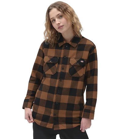 Dickies Shirt - Sacramento - Brown w. Checs Dickies Shirt - Sacramento - Brown w. Checs