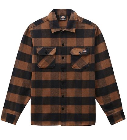 Dickies Shirt - Sacramento - Brown w. Checs Dickies Shirt - Sacramento - Brown w. Checs
