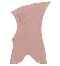 Racing Kids Balaclava - Wool/Cotton - 2-layer - Dusty Rose w. Sl