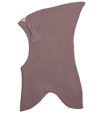 Racing Kids Balaclava - Wool/Cotton - 2-layer - Dusty Purple w.  Racing Kids Balaclava - Wool/Cotton - 2-layer - Dusty Purple w.