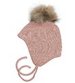 Racing Kids Beanie - Wool/Cotton - Dusty Rose w. Pom-Pom Racing Kids Beanie - Wool/Cotton - Dusty Rose w. Pom-Pom
