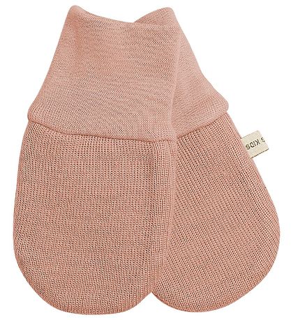 Racing Kids Mittens - Wool/Cotton - Dusty Rose