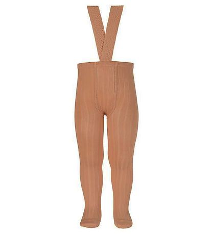 Condor Tights w. Suspenders - Rib - Brown