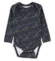 Smallstuff Bodysuit l/s - Flower Night - Dark Blue