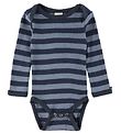 Smallstuff Bodysuit l/s - Striped - Navy/denim