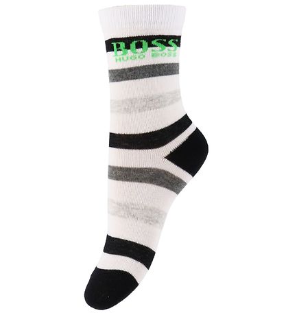 BOSS Socks - 2-Pack - Casual - Black/White w. Stripes BOSS Socks - 2-Pack - Casual - Black/White w. Stripes