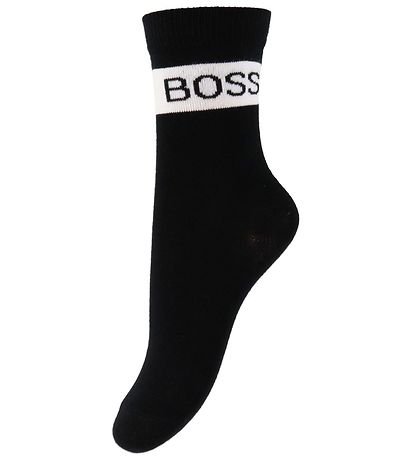 BOSS Socks - 2-Pack - Casual - Black/White w. Stripes BOSS Socks - 2-Pack - Casual - Black/White w. Stripes