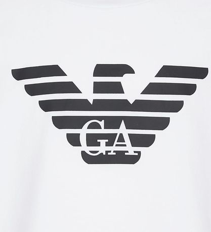 Emporio Armani T-Shirt - Weiß m. Navy