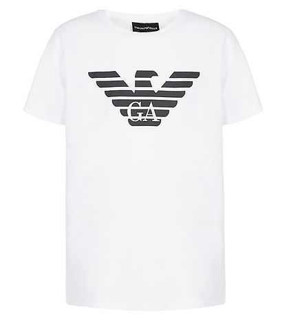 Emporio Armani T-Shirt - Weiß m. Navy