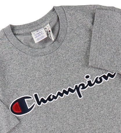 Champion Fashion T-Shirt - Grijs m. Logo