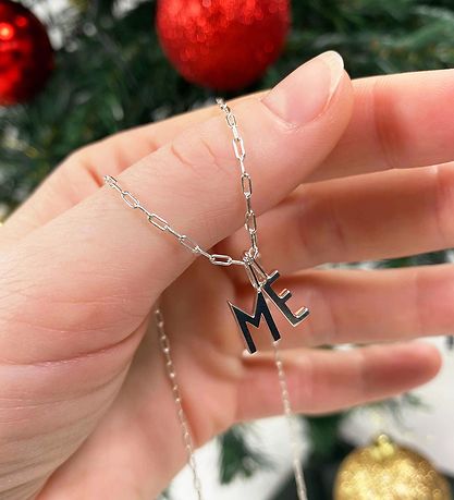 Design Letters Pendant For Necklace - D - Silver