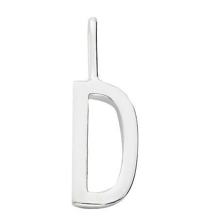 Design Letters Pendant For Necklace - D - Silver