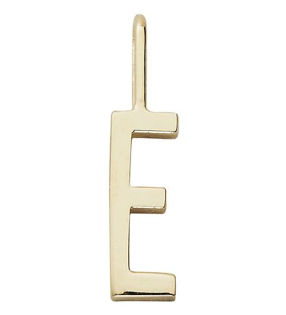 Design Letters Pendant For Necklace - E - 18K Gold Plated