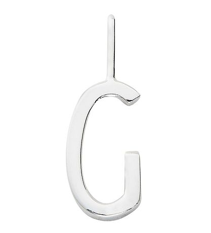 Design Letters Pendant For Necklace - G - Silver
