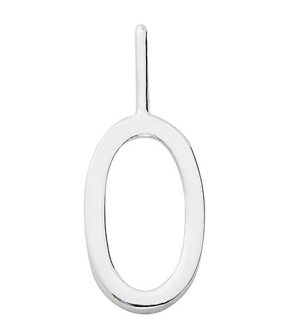 Design Letters Pendant For Necklace - O - Silver