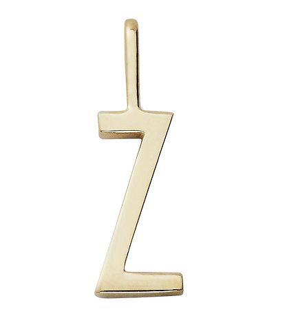 Design Letters Pendant For Necklace - Z - 18K Gold Plated