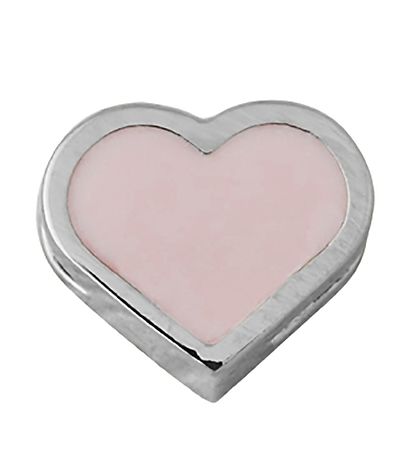Design Letters Pendant For Necklace - Heart - Silver/Pink