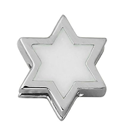 Design Letters Pendant For Necklace - Star - Silver/White Design Letters Pendant For Necklace - Star - Silver/White