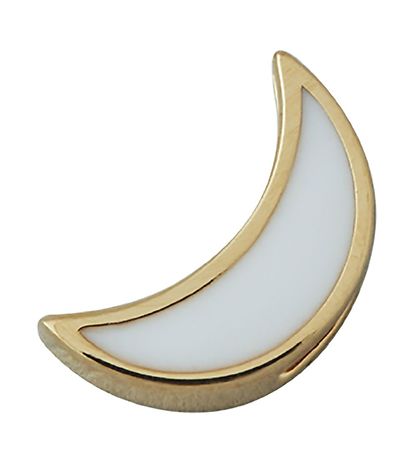 Design Letters Anhänger für Halskette - Mond - Gold/Weiß