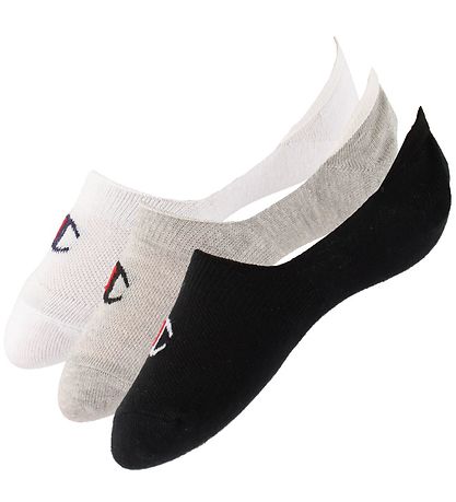 Champion Strumpor - Footie - 6-Pack - White/Grey/Black