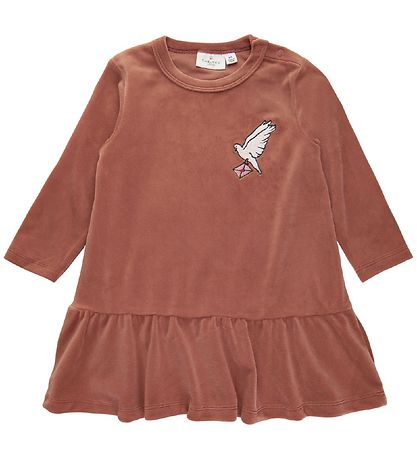 The New Siblings Dress - Drude - Velvet - Chutney