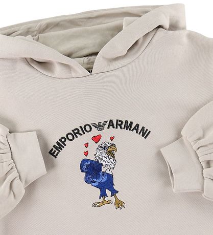 Emporio Armani Sweatklänning - Silver Cloud Emporio Armani Sweatklänning - Silver Cloud