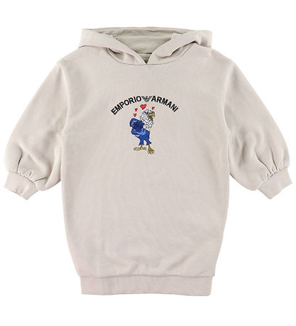 Emporio Armani Sweatklänning - Silver Cloud Emporio Armani Sweatklänning - Silver Cloud