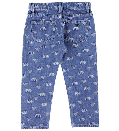 Emporio Armani Jeans - Denim Blue Medium/Vit m. Logotyper Emporio Armani Jeans - Denim Blue Medium/Vit m. Logotyper