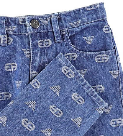Emporio Armani Jeans - Denim Blue Medium/Vit m. Logotyper Emporio Armani Jeans - Denim Blue Medium/Vit m. Logotyper