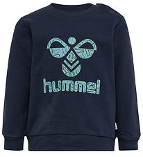 Hummel Sweatshirt - hmlLime - Black Iris Hummel Sweatshirt - hmlLime - Black Iris