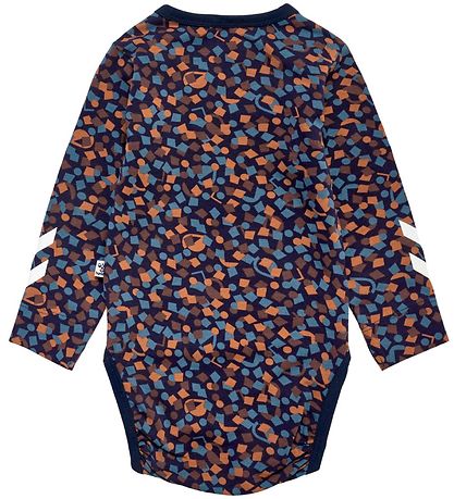 Hummel 보디수트 긴팔 - HmlConfetti - 검은 아이리스 Hummel 보디수트 긴팔 - HmlConfetti - 검은 아이리스