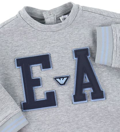 Emporio Armani Blouse - Grijs email m. Navy