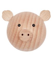 OYOY Wall Hook - 4.5x5.4x6 cm - Mini - Pig - Natural OYOY Wall Hook - 4.5x5.4x6 cm - Mini - Pig - Natural