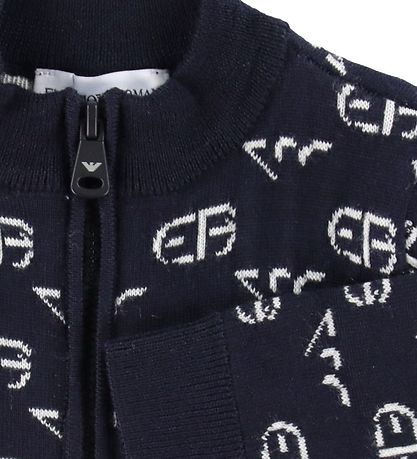 Gilet Emporio Armani - Laine - Recréer Blue av. Logos